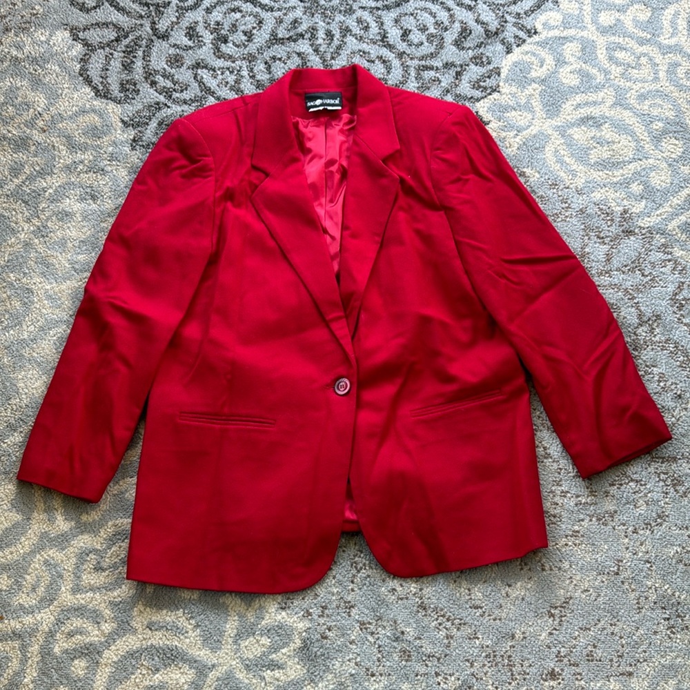 Vintage Sag Harbor Wool Blazer Red 16